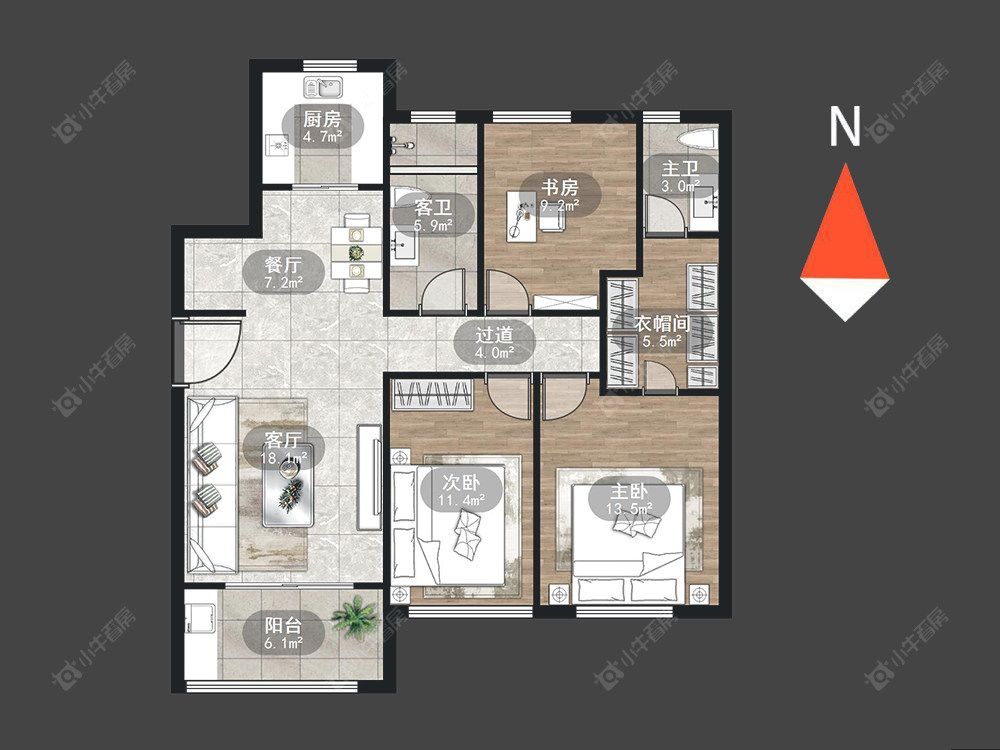 常州嘉宏云顶在售二手房源户型图_小牛看房