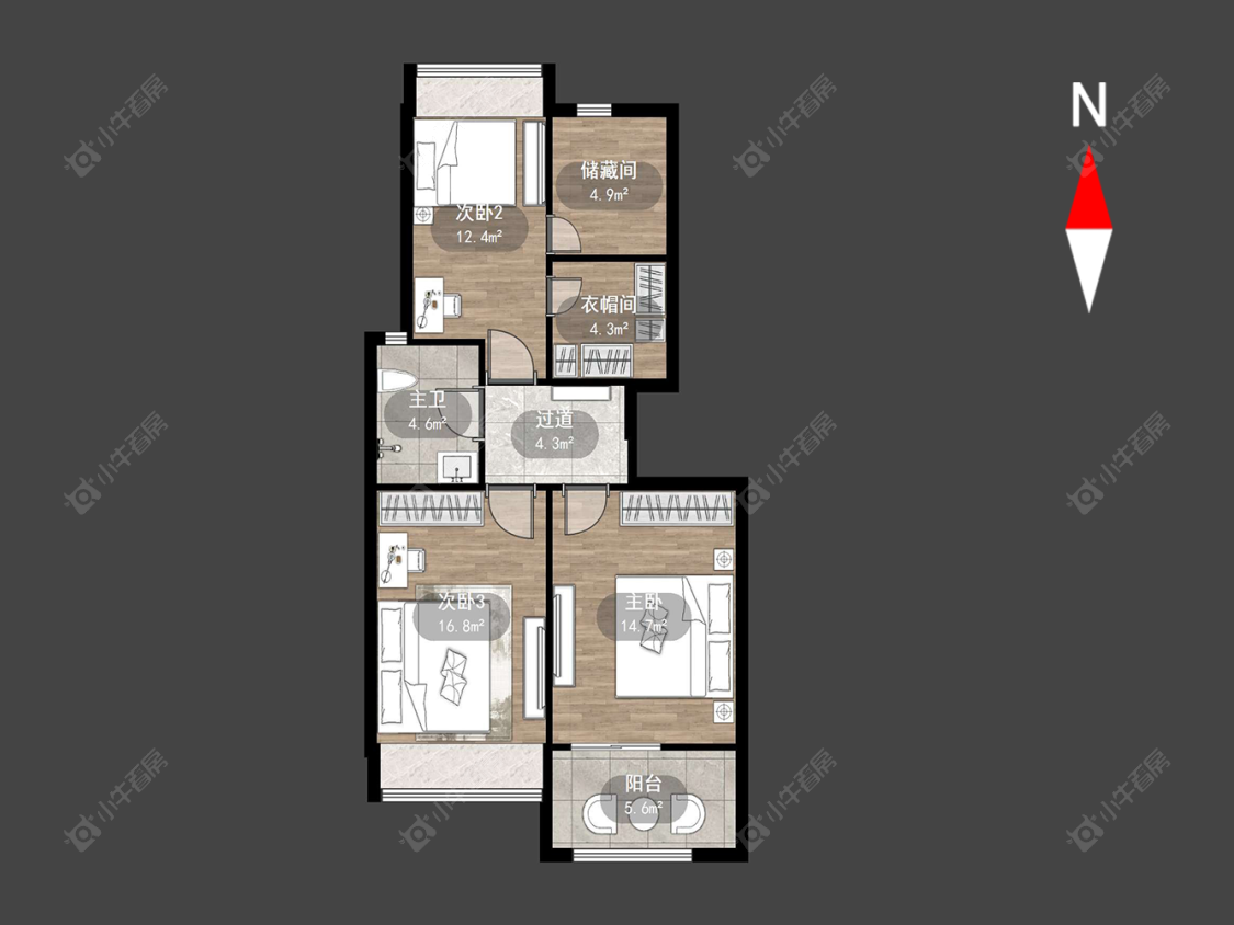 常州星海银园东区在售二手房源户型图_小牛看房
