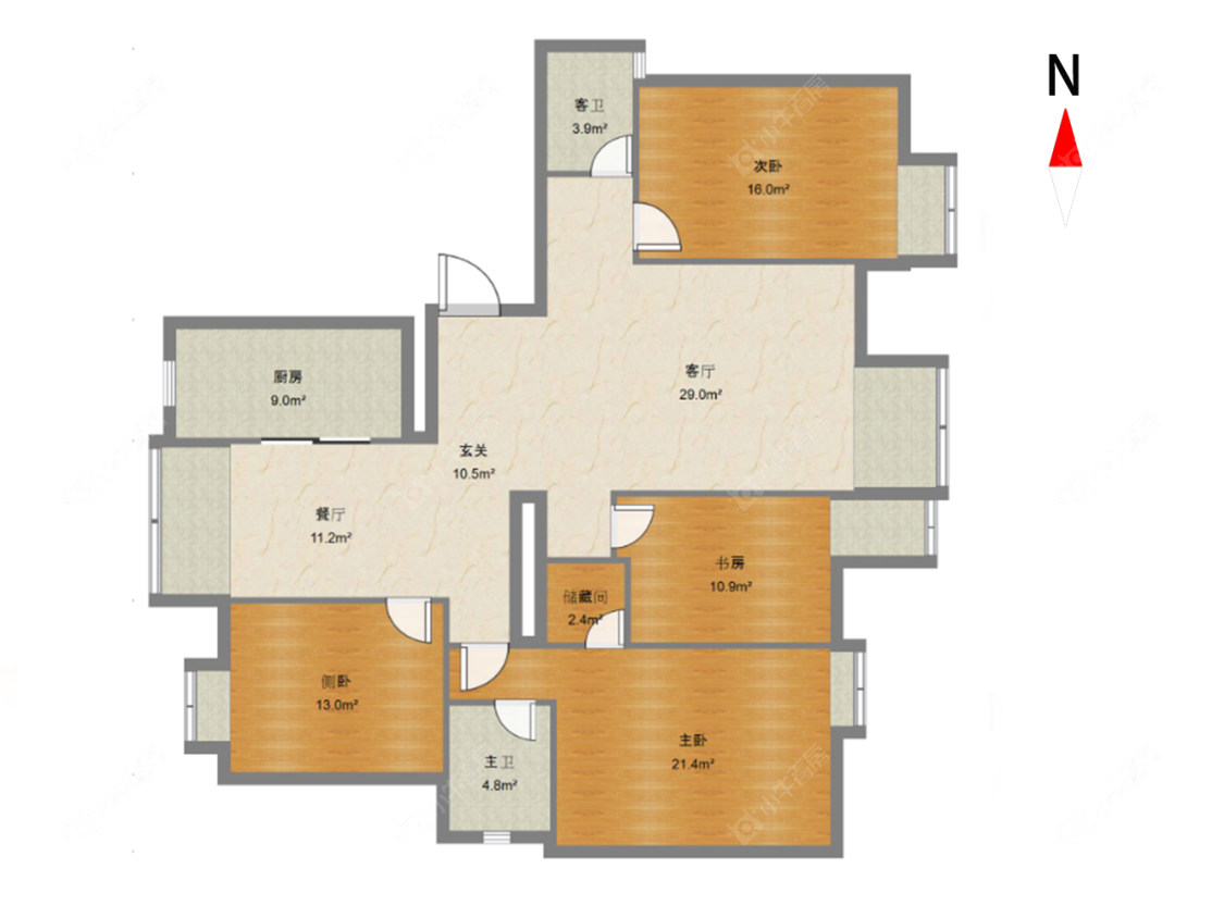 常州世茂香槟湖二期在售二手房源户型图_小牛看房