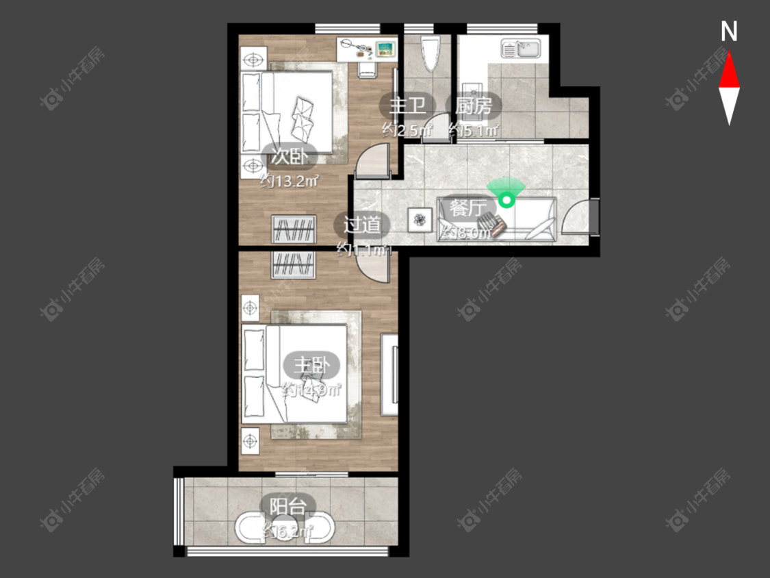常州工房北区十一区在售二手房源户型图_小牛看房