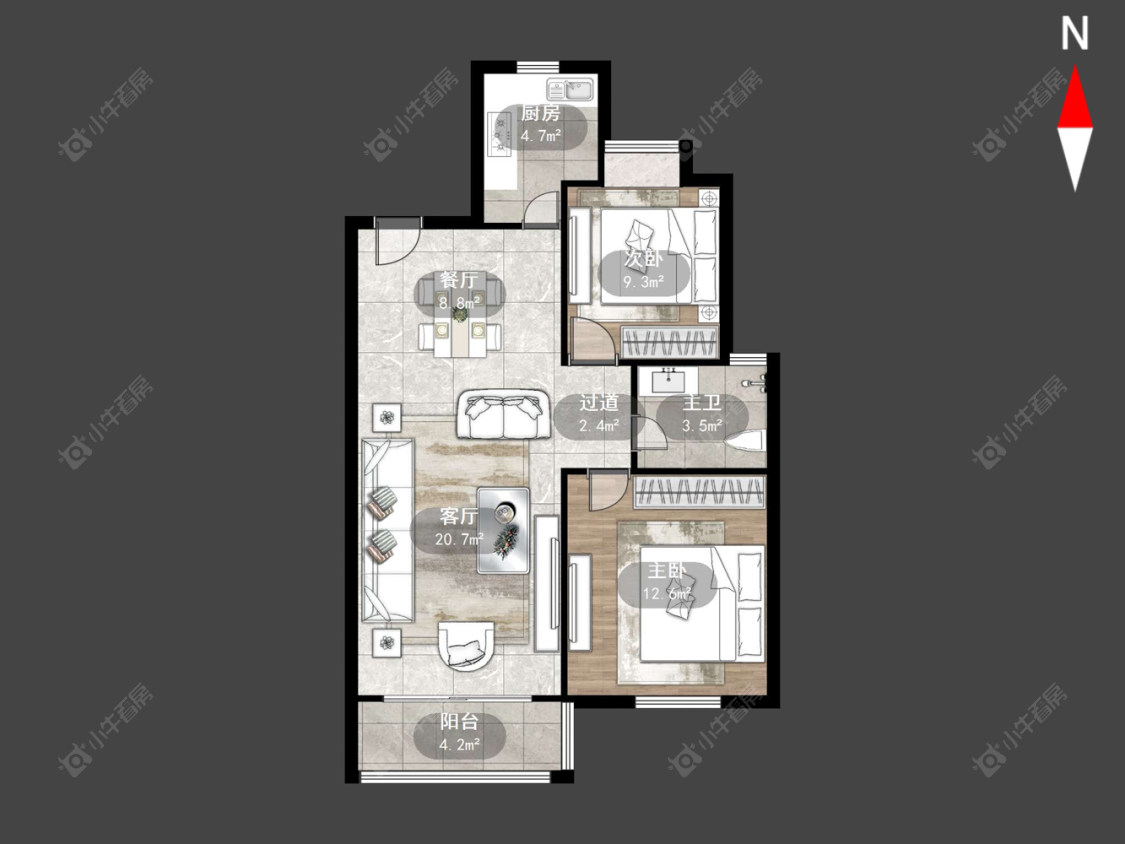 常州金色新城西区在售二手房源户型图_小牛看房
