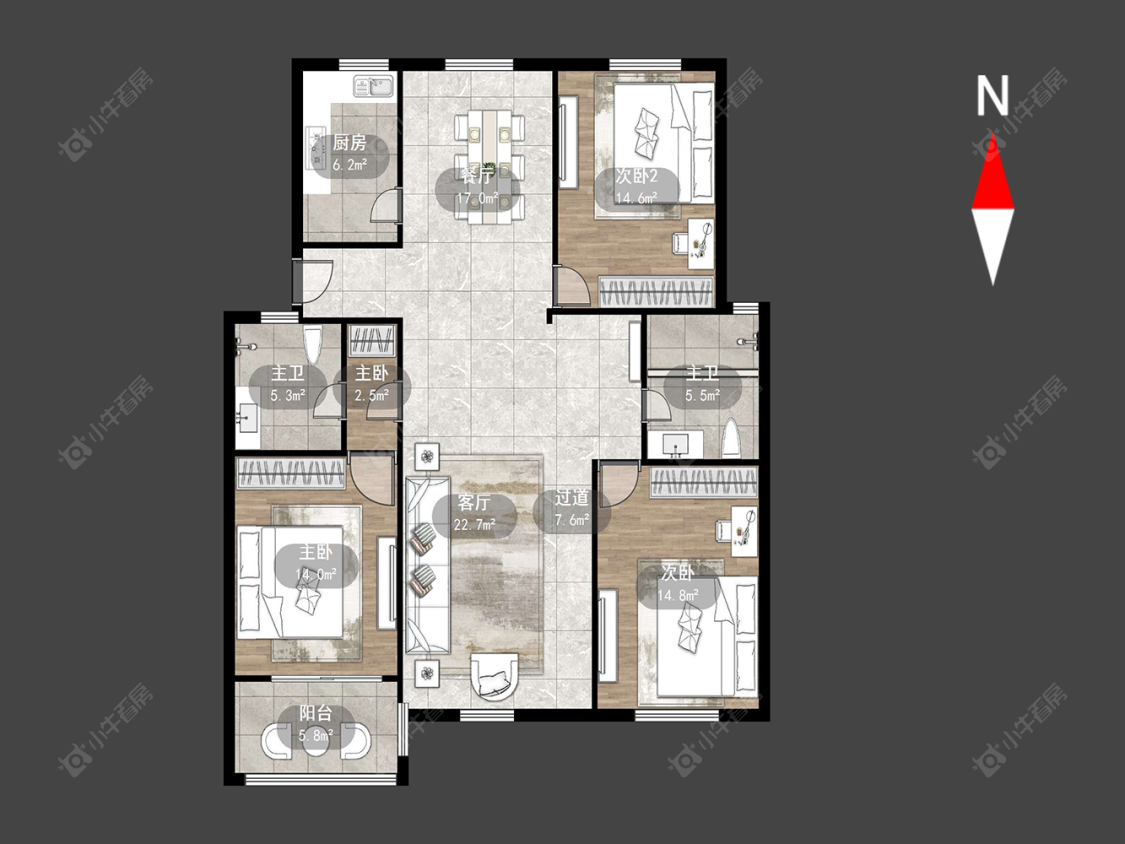 常州前桥新村在售二手房源户型图_小牛看房