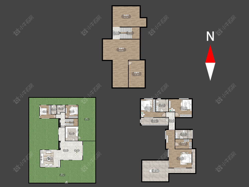 常州天安别墅在售二手房源户型图_小牛看房