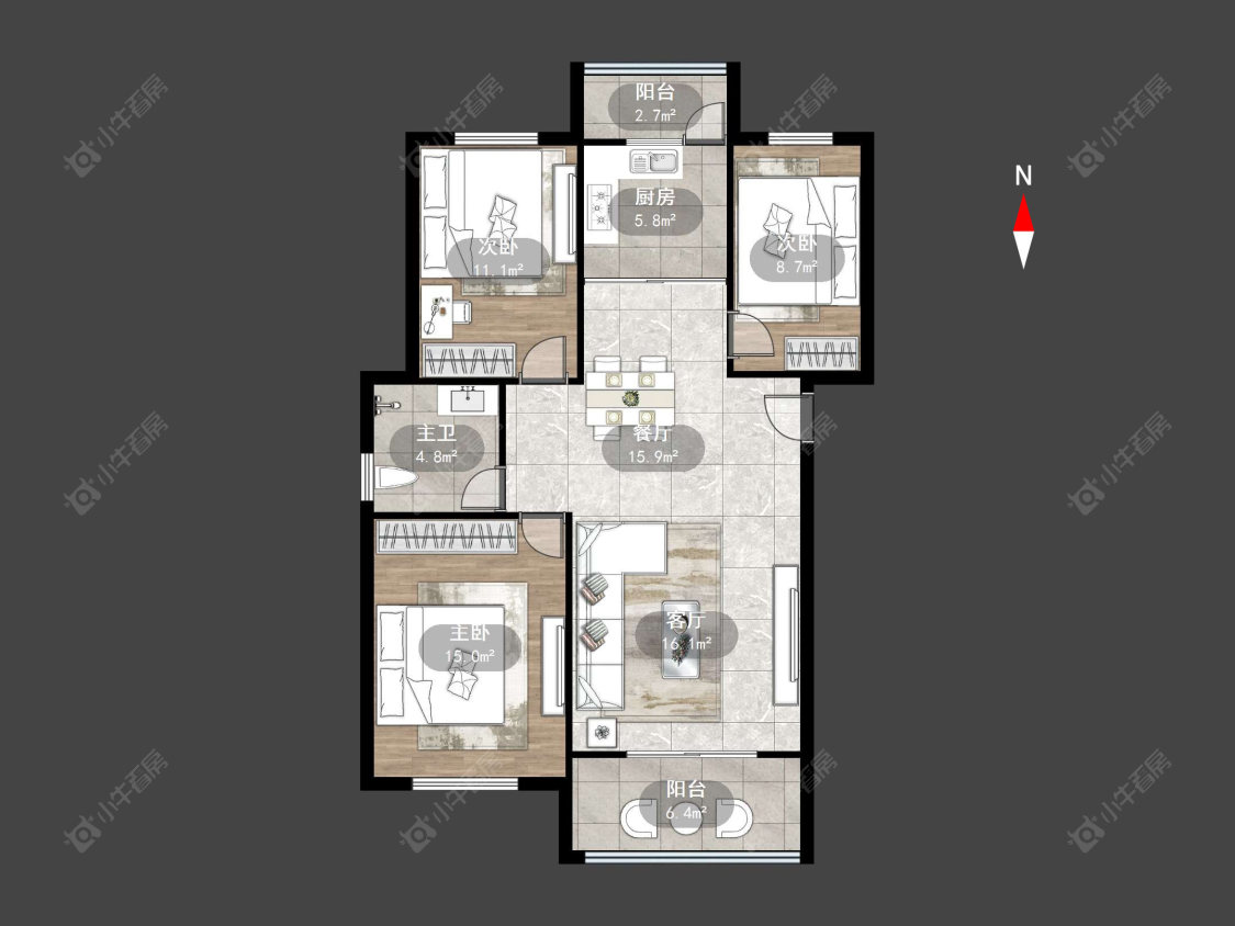 常州香格里拉山庄在售二手房源户型图_小牛看房