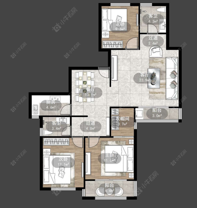 常州龙德花园在租房源室内图_小牛看房