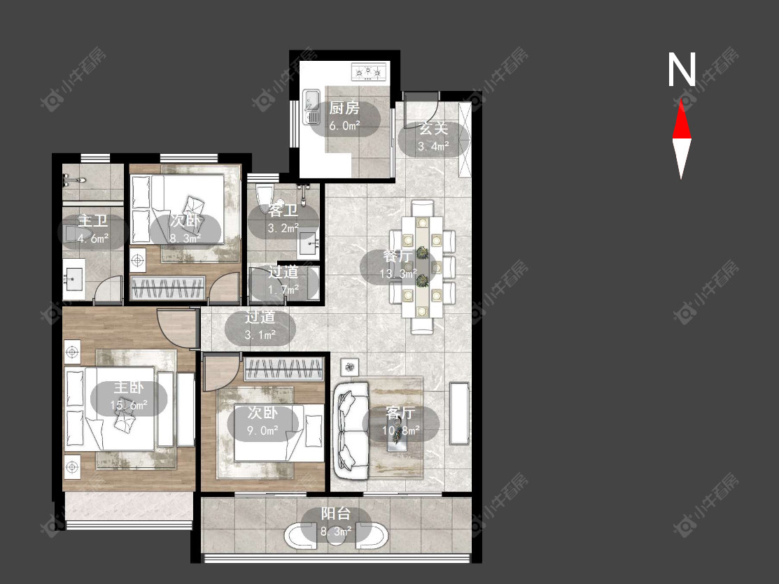 常州弘阳天下锦在售二手房源户型图_小牛看房