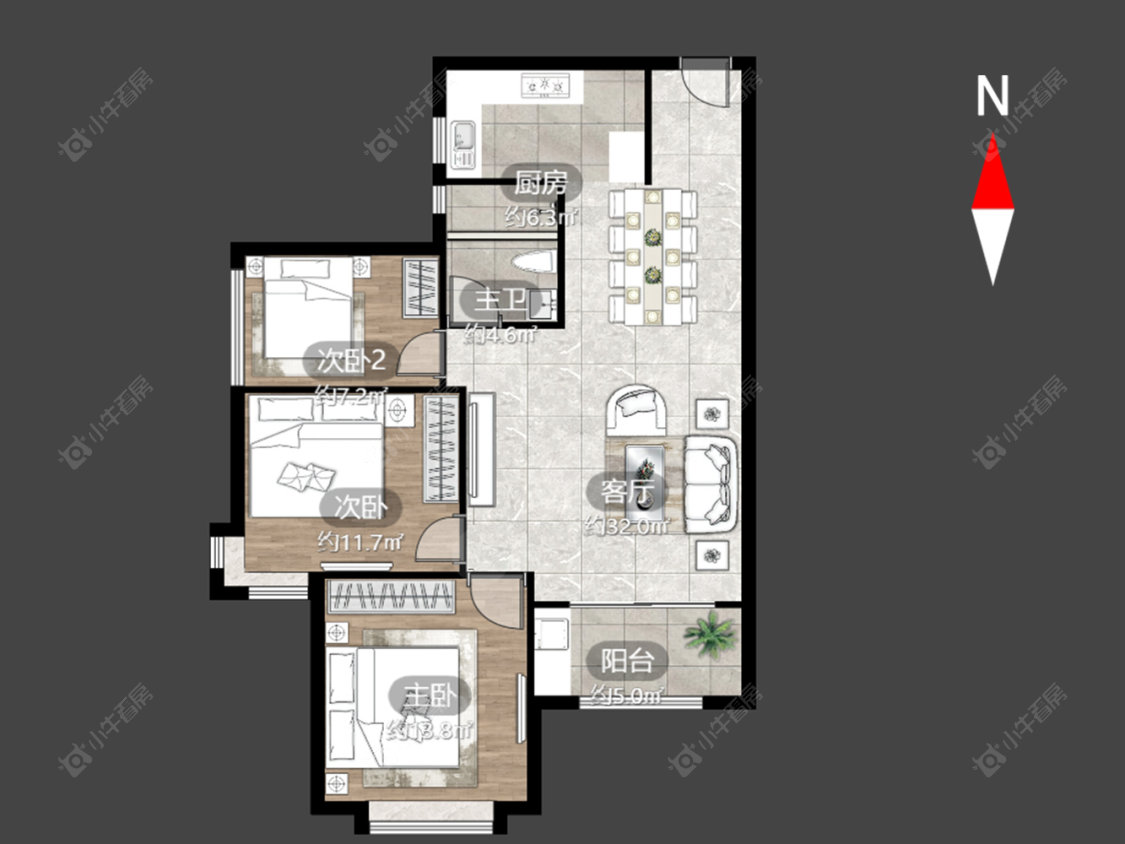 常州雅居乐星河湾在售二手房源户型图_小牛看房