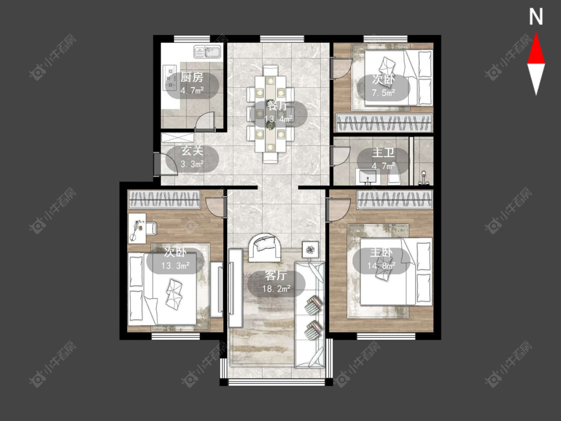 常州小玉带桥在售二手房源户型图_小牛看房