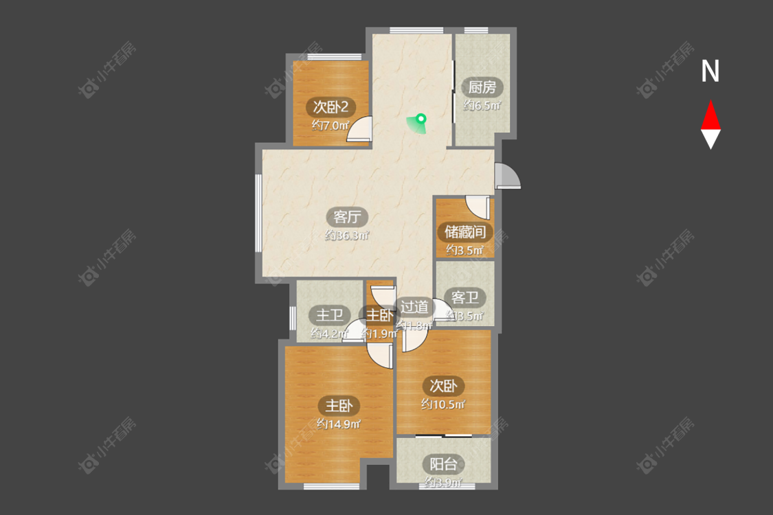 常州万骏金域丹堤在售二手房源户型图_小牛看房