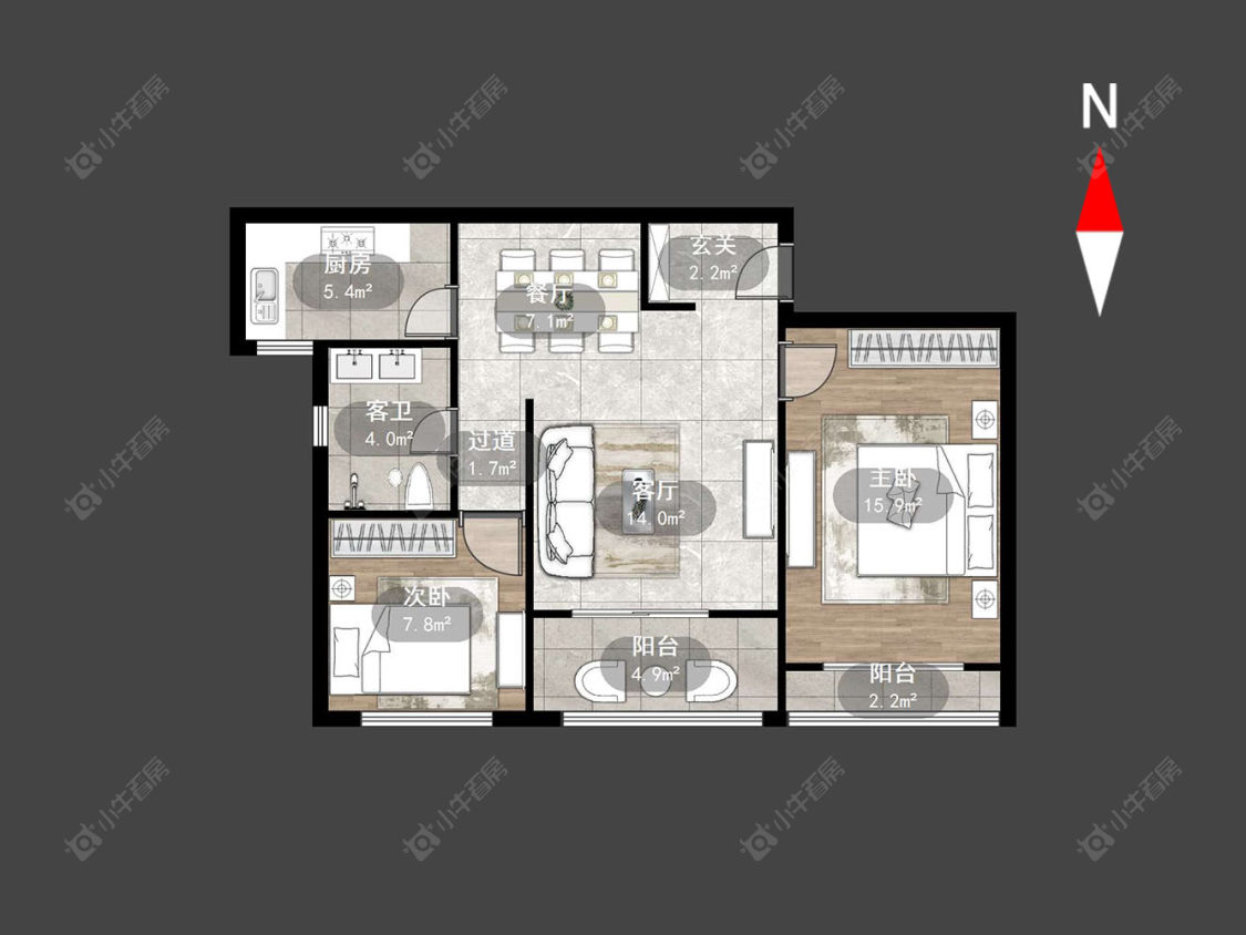 常州龙洲伊都在售二手房源户型图_小牛看房