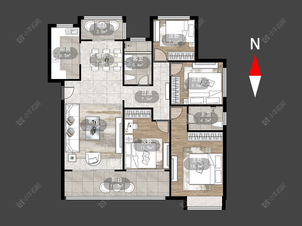 常州御城在售二手房源户型图_小牛看房