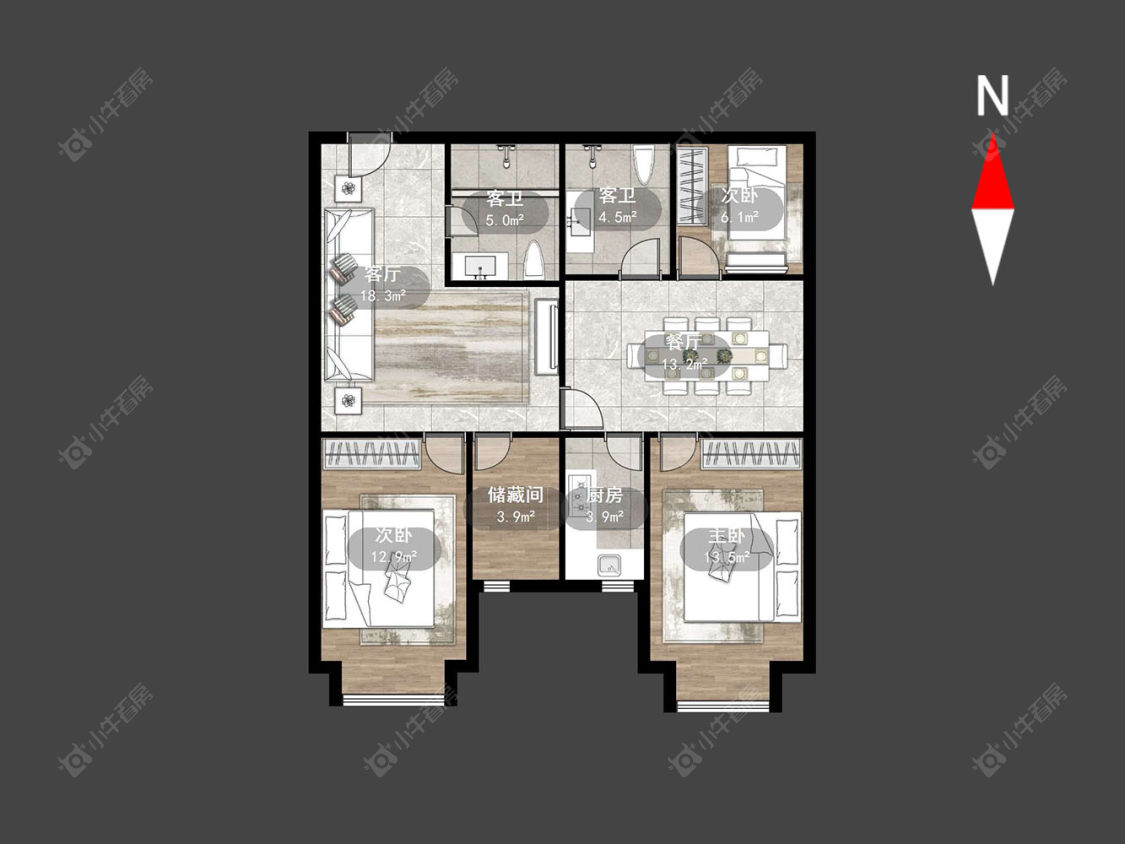 常州美吉特黄金公寓在售二手房源户型图_小牛看房