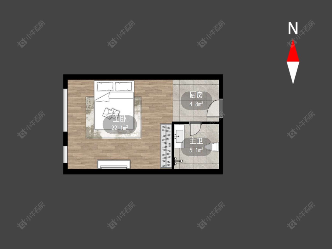 常州新北万达广场在售二手房源户型图_小牛看房
