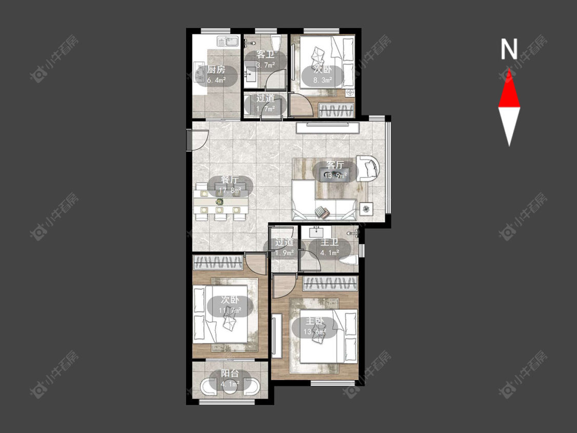 临津花园房源户型图 常州临津花园在售二手房源户型图_小牛看房