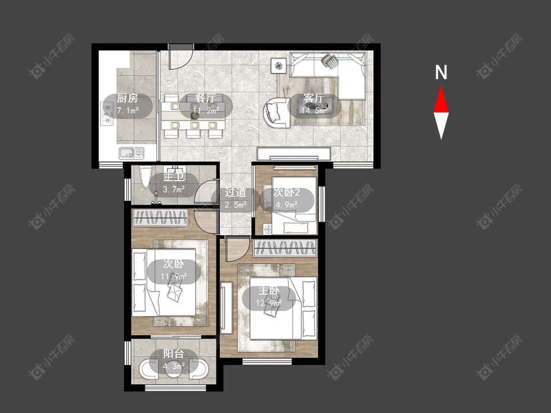 银河湾第一城二期房源户型图 常州银河湾第一城二期在售二手房源户型图_小牛看房