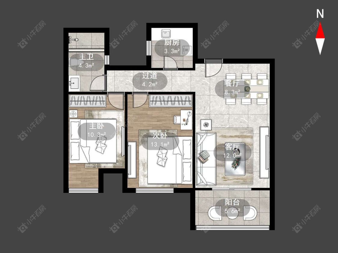 金色领寓房源户型图 常州金色领寓在售二手房源户型图_小牛看房