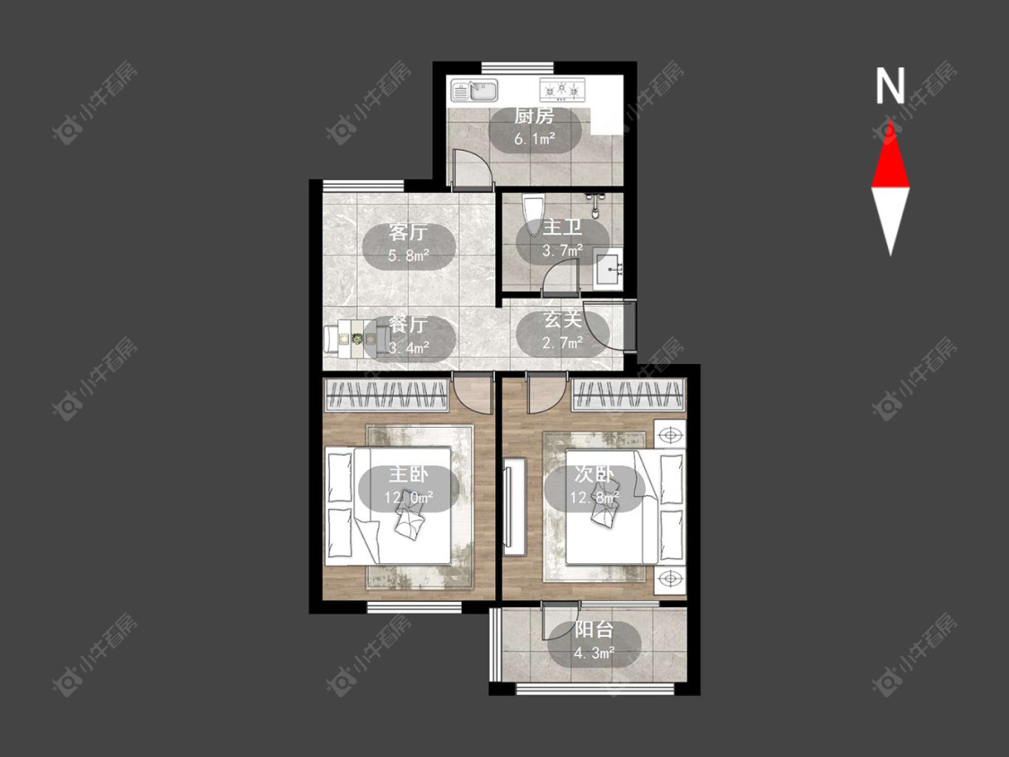盘龙苑西区房源户型图 常州盘龙苑西区在售二手房源户型图_小牛看房