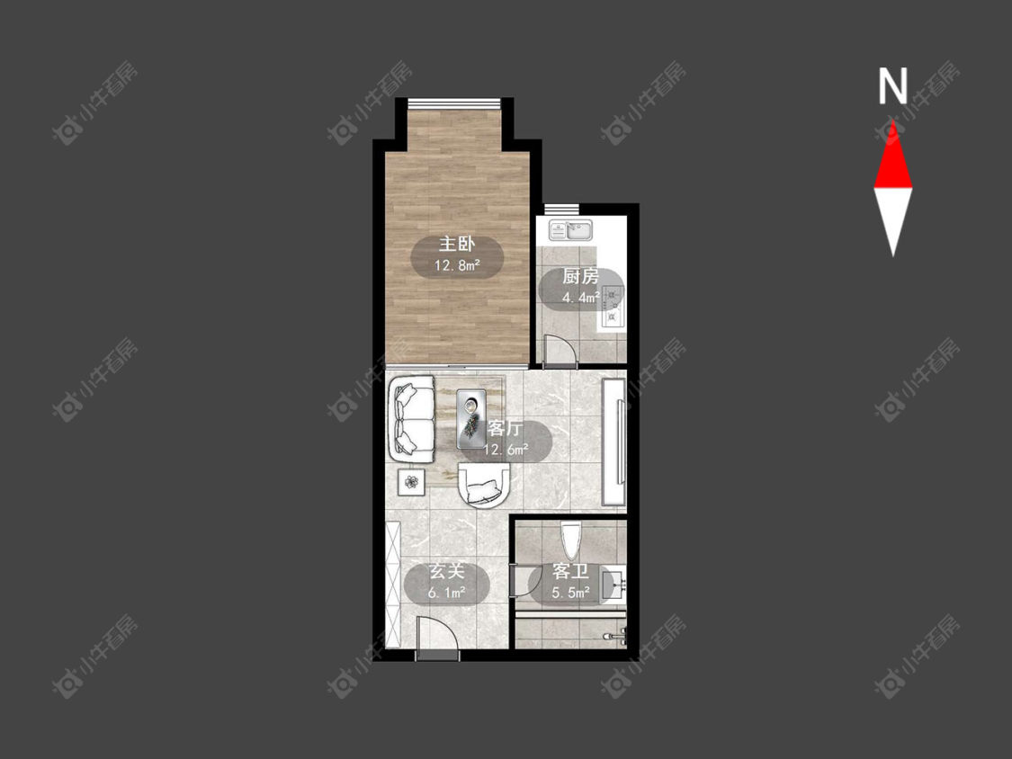 常州美吉特黄金公寓在售二手房源户型图_小牛看房