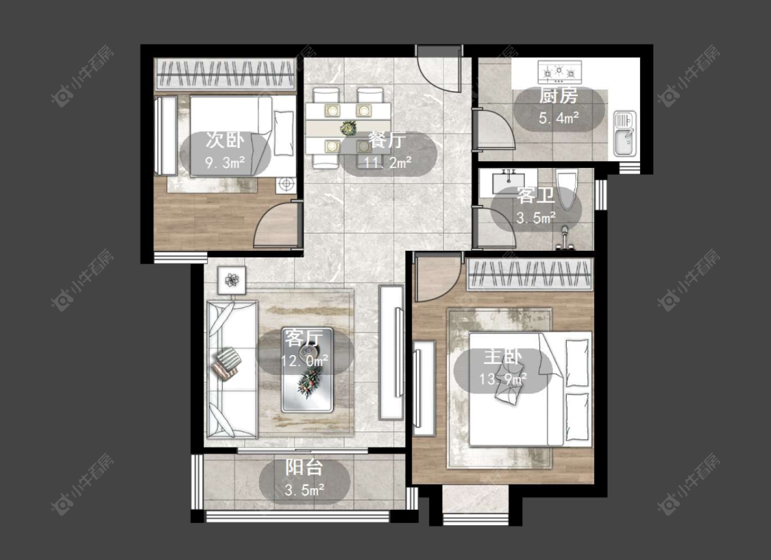 常州滨江明珠城东区在售二手房源户型图_小牛看房