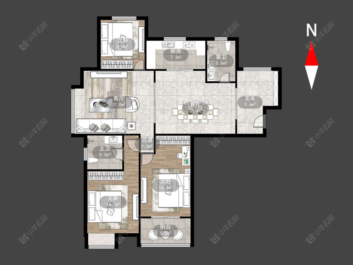 常州文渊居在售二手房源户型图_小牛看房