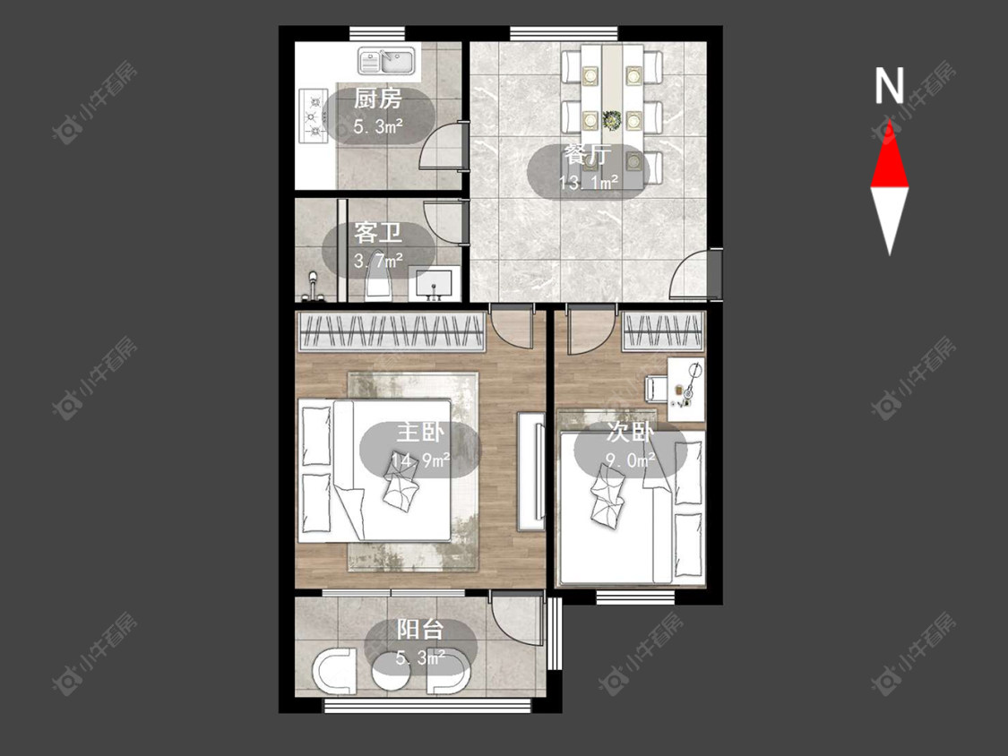 常州河苑新村在售二手房源户型图_小牛看房