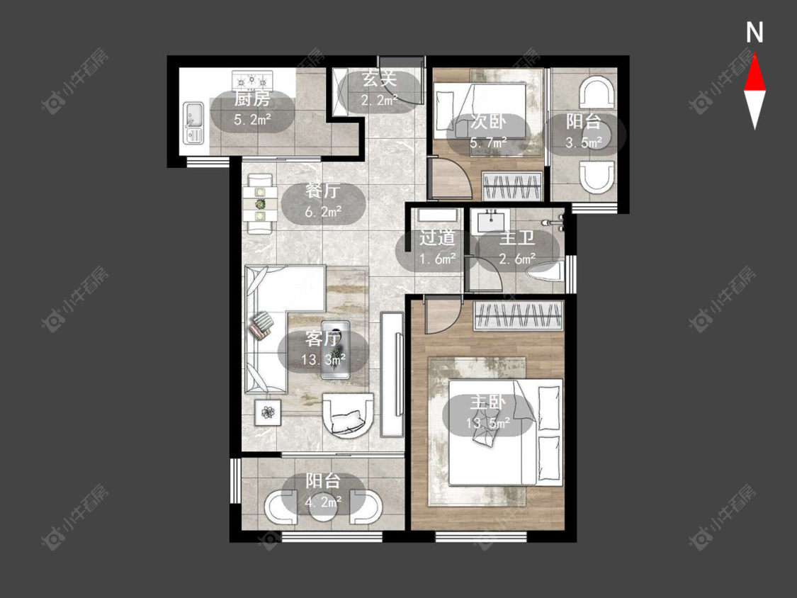 常州雨润城在售二手房源户型图_小牛看房