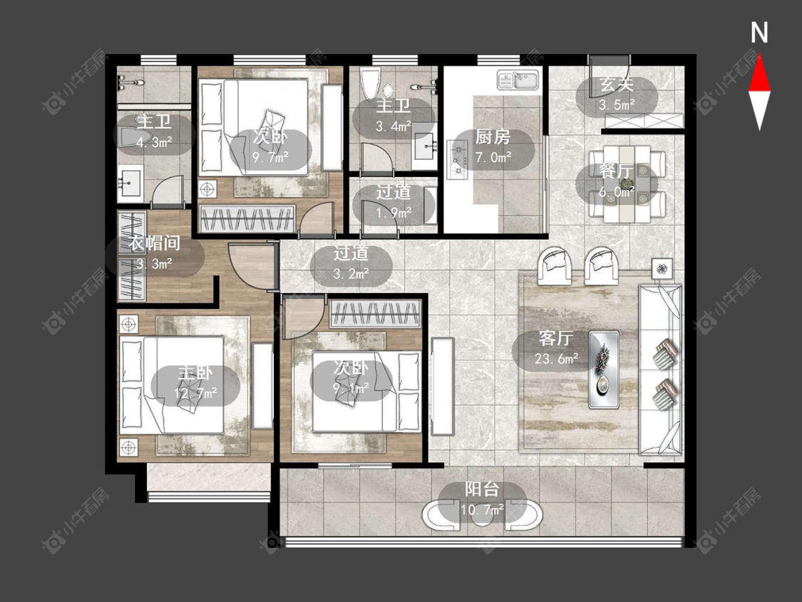 常州融信澜悦在售二手房源户型图_小牛看房