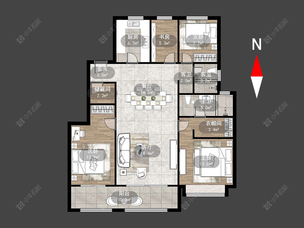 常州璞樾春秋在售二手房源户型图_小牛看房
