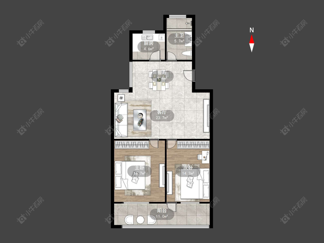 春风二村房源户型图 常州春风二村在售二手房源户型图_小牛看房