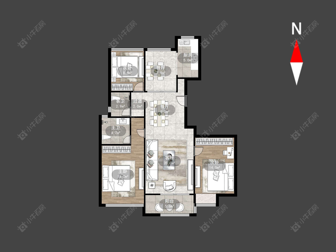 吟枫苑东区房源户型图 常州吟枫苑东区在售二手房源户型图_小牛看房