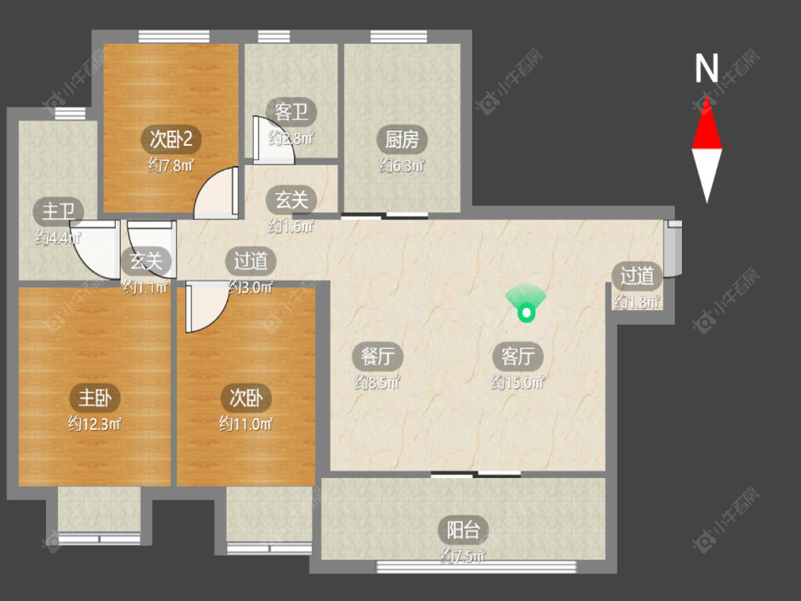 常州万科弘阳君望甲第在售二手房源户型图_小牛看房