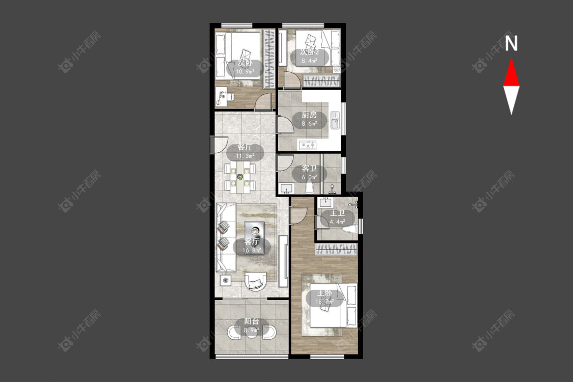 玉兰广场五期房源户型图 常州玉兰广场五期在售二手房源户型图_小牛看房