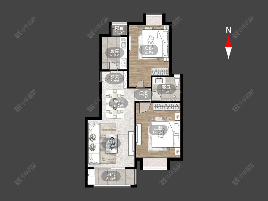 常州月馨苑在售二手房源户型图_小牛看房