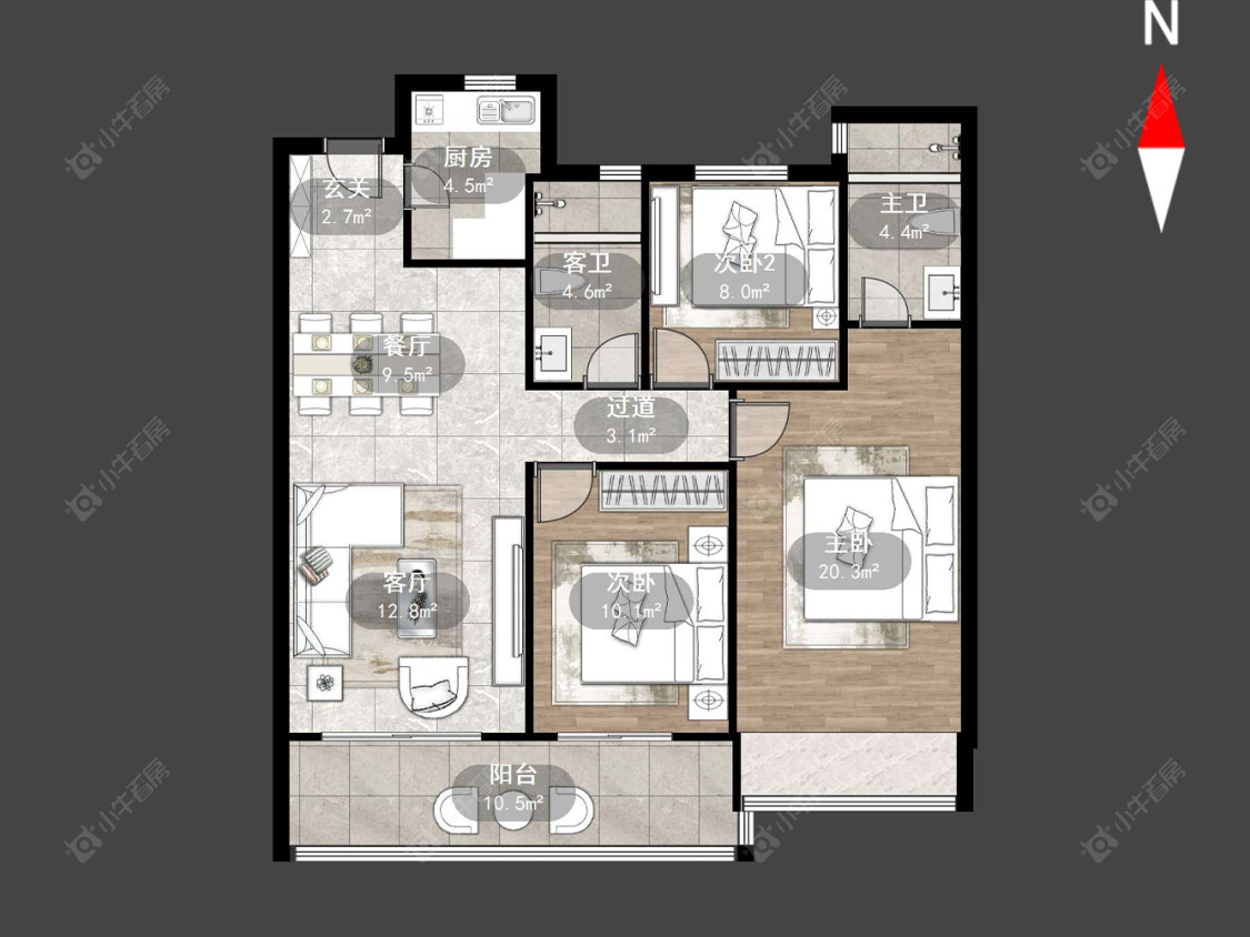 旭辉都会上著房源户型图 常州旭辉都会上著在售二手房源户型图_小牛看房