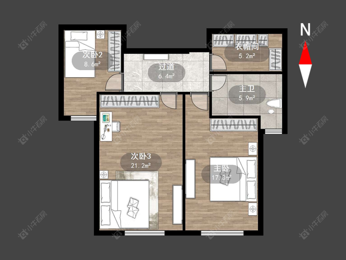常州清水湾花园三期在售二手房源户型图_小牛看房