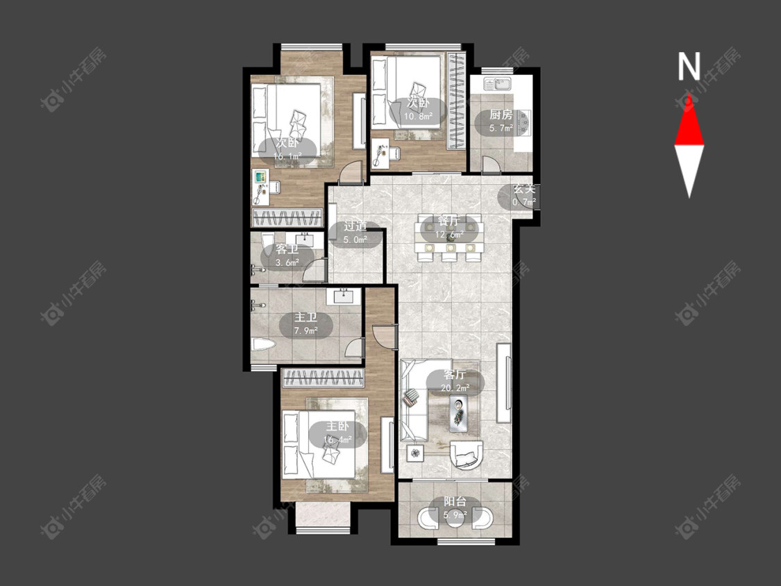 常州阳光龙庭在售二手房源户型图_小牛看房