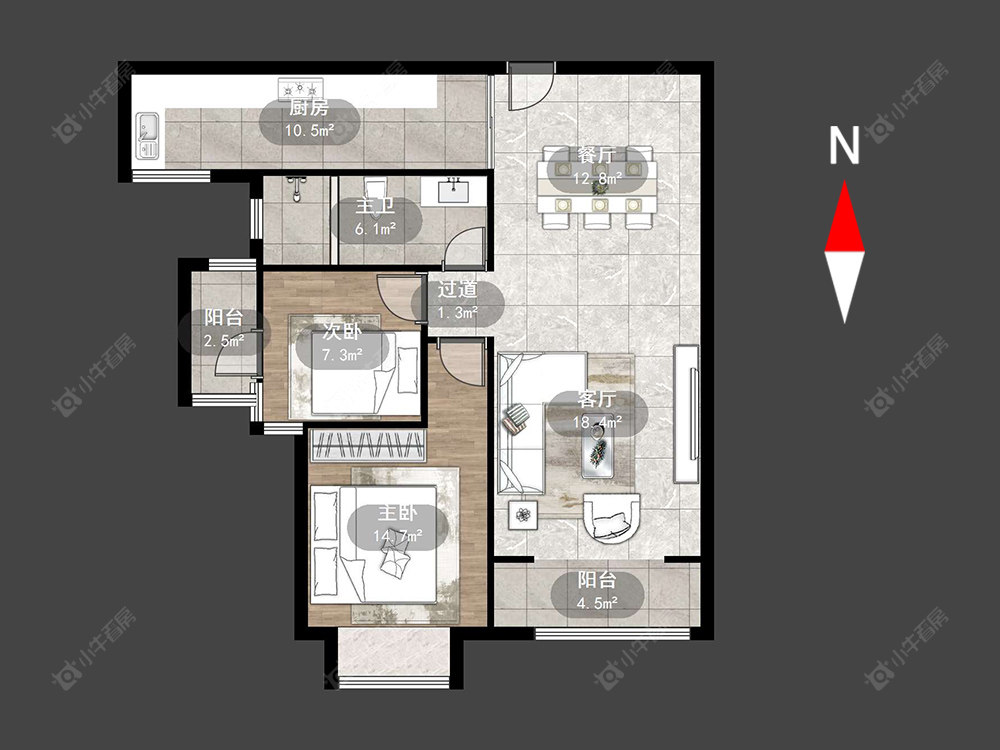 常州星河丹堤一区在售二手房源户型图_小牛看房