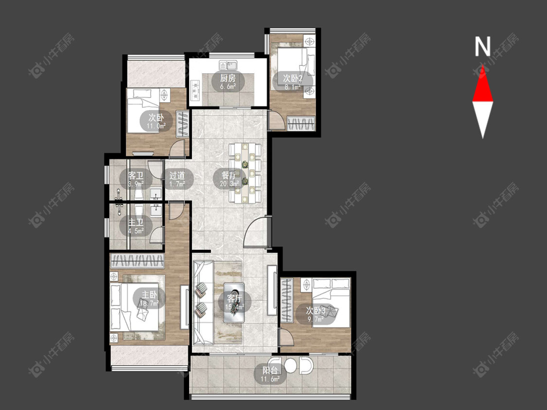 常州书香世家在售二手房源户型图_小牛看房