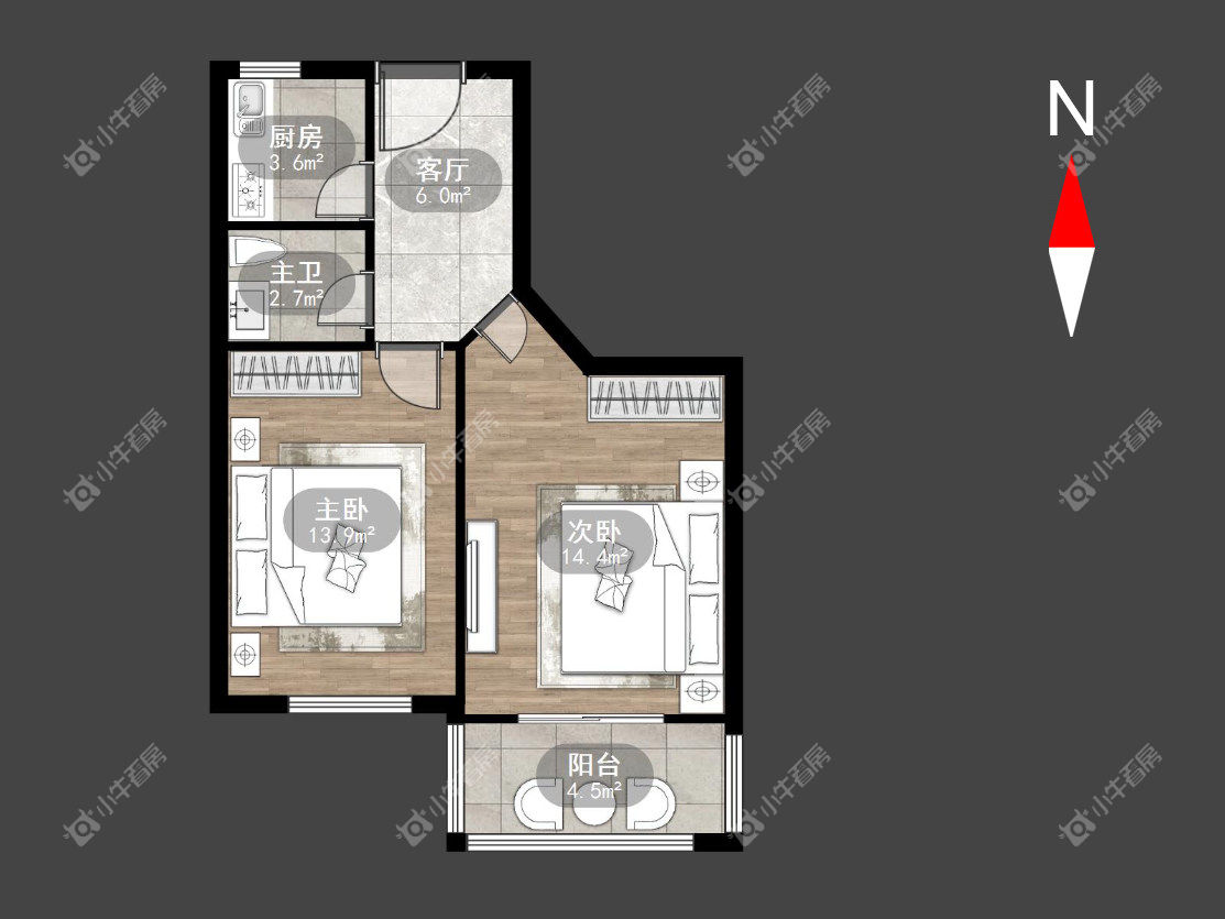 常州清凉新村在租房源户型图_小牛看房
