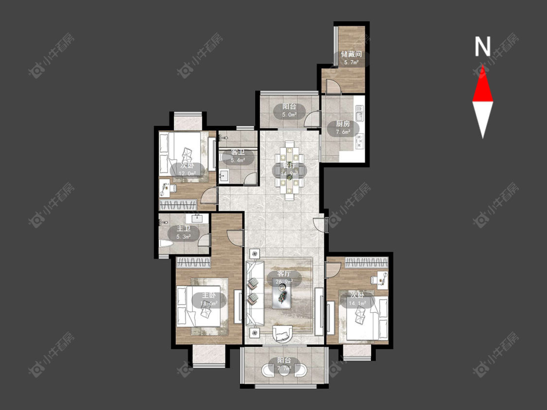 常州文渊居在售二手房源户型图_小牛看房
