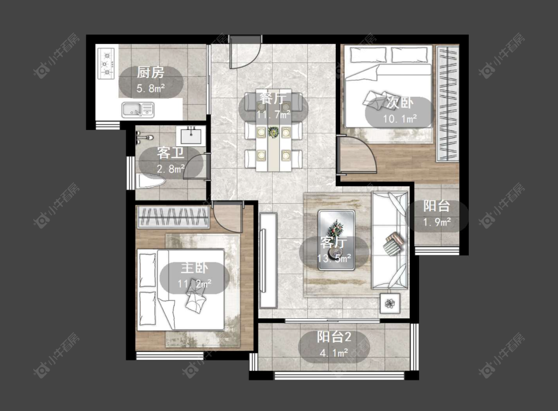 常州天禄西阆苑在售二手房源户型图_小牛看房