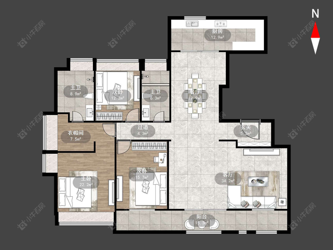 申达林与城房源户型图 常州申达林与城在售二手房房源户型图_小牛看房