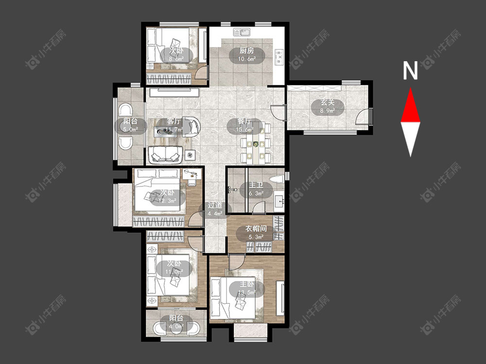 常州招商花园城在售二手房源户型图_小牛看房