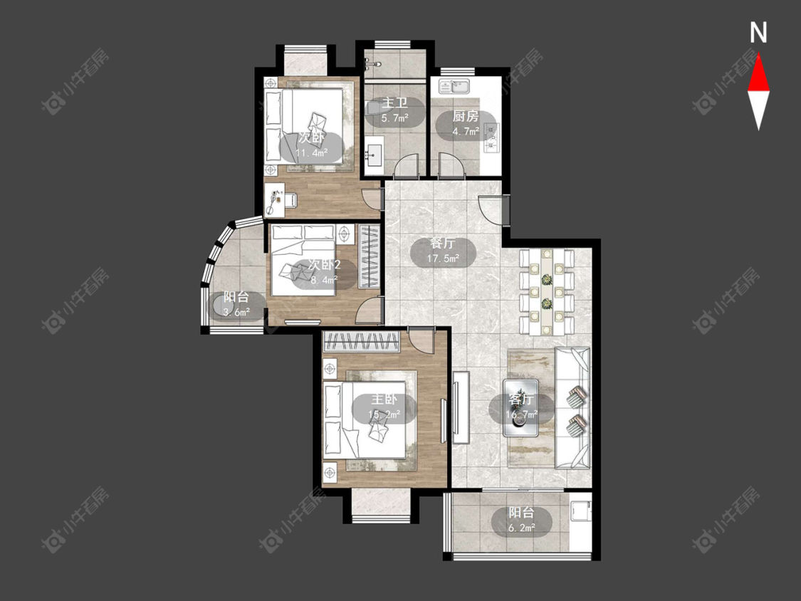 常州金玉苑在售二手房源户型图_小牛看房