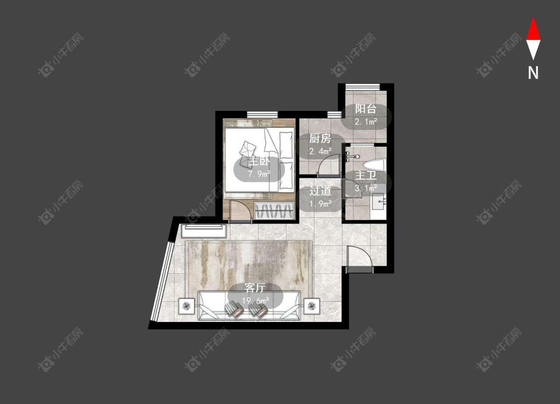 常州新天地商业广场在售二手房源户型图_小牛看房
