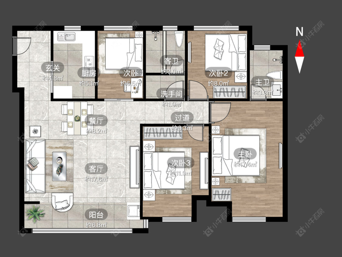 常州弘阳云峯在售二手房源户型图_小牛看房