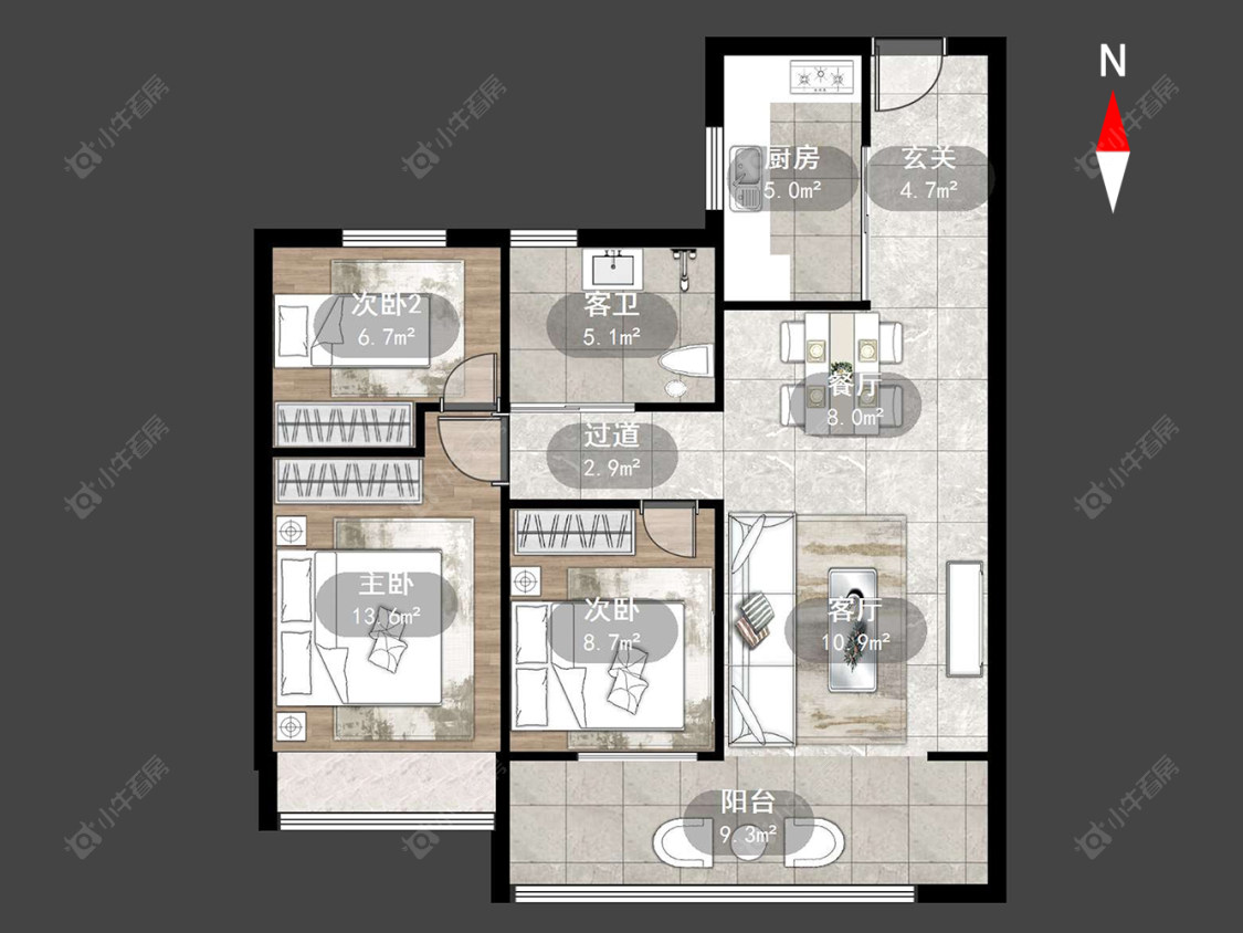 常州旭辉都会江来在售二手房源户型图_小牛看房