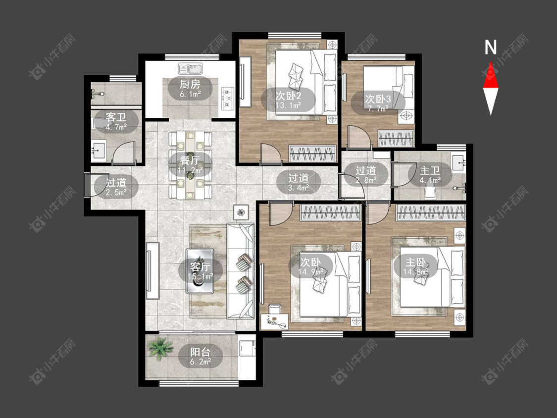 常州嘉禾尚郡在售二手房源户型图_小牛看房