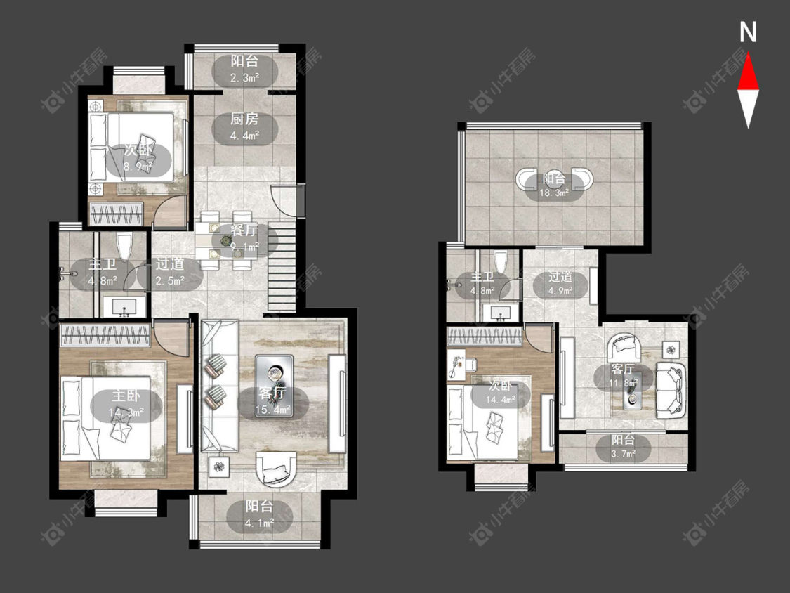 常州运河花园在售二手房源户型图_小牛看房