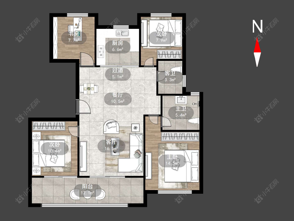 常州弘阳天下锦在售二手房源户型图_小牛看房
